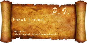Pakot Izrael névjegykártya